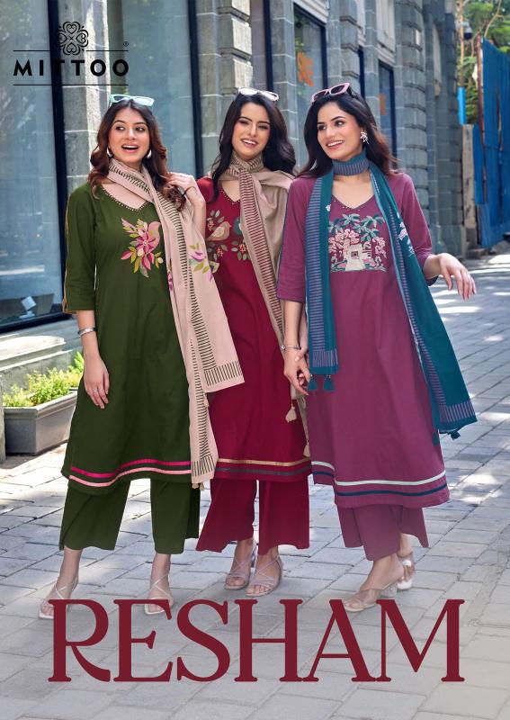 Mittoo resham 3pcs wholesale kurti website